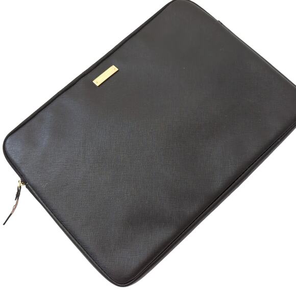 Kate Spade New York Black Laptop Case Padded Computer Sleeve 13x9.5 Pink Padded - Picture 1 of 7